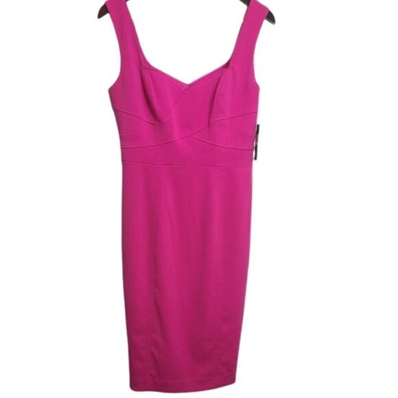 Laundry by‎ Shelli Segal Rose Violet Midi Cocktail Party Dress Size 6 - Picture 1 of 8